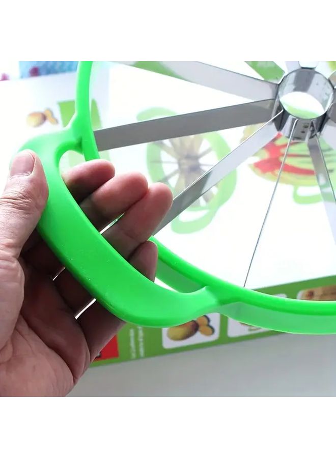 Green Stainless Steel Watermelon Slicer Non Slip Handle For Home And Commercial Kitchens - Image 5